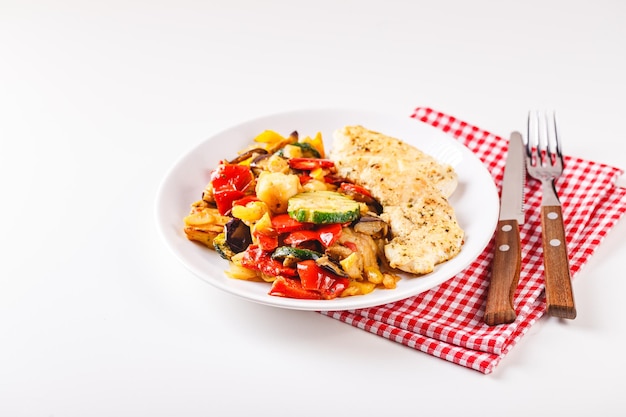 Тарелка с домашним блюдом